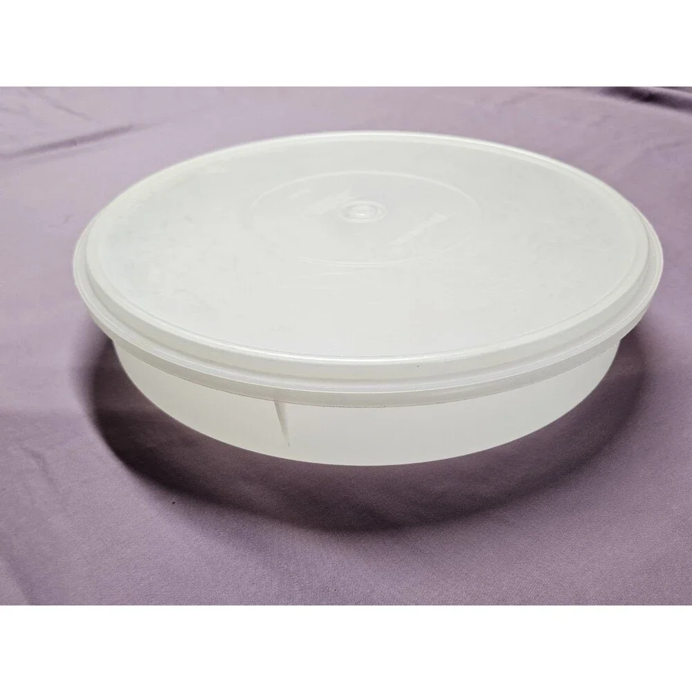Vintage Tupperware Sheer Cupcake Keeper #242 w/Lid Seal #224 READ